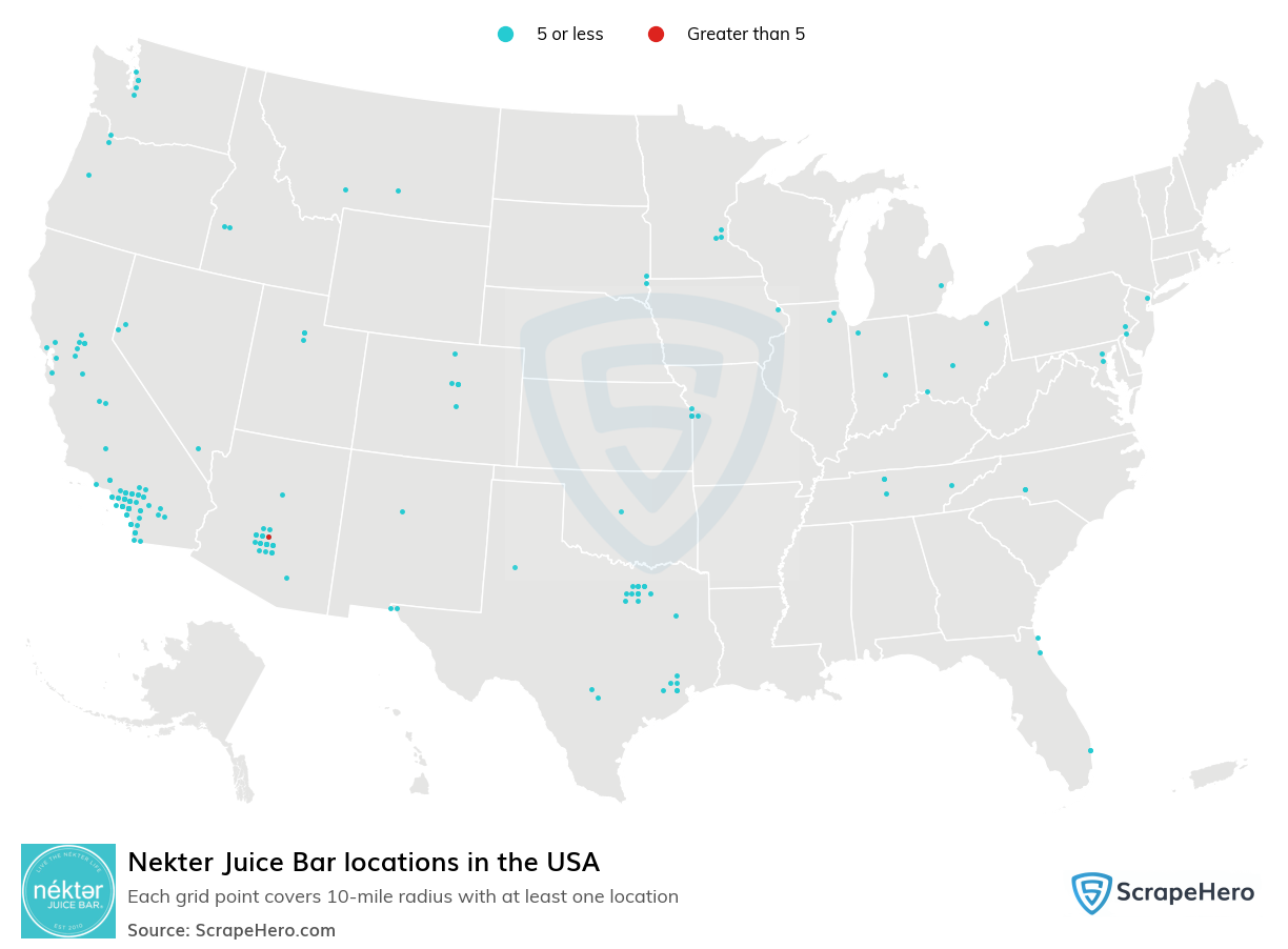 Nekter Juice Bar locations