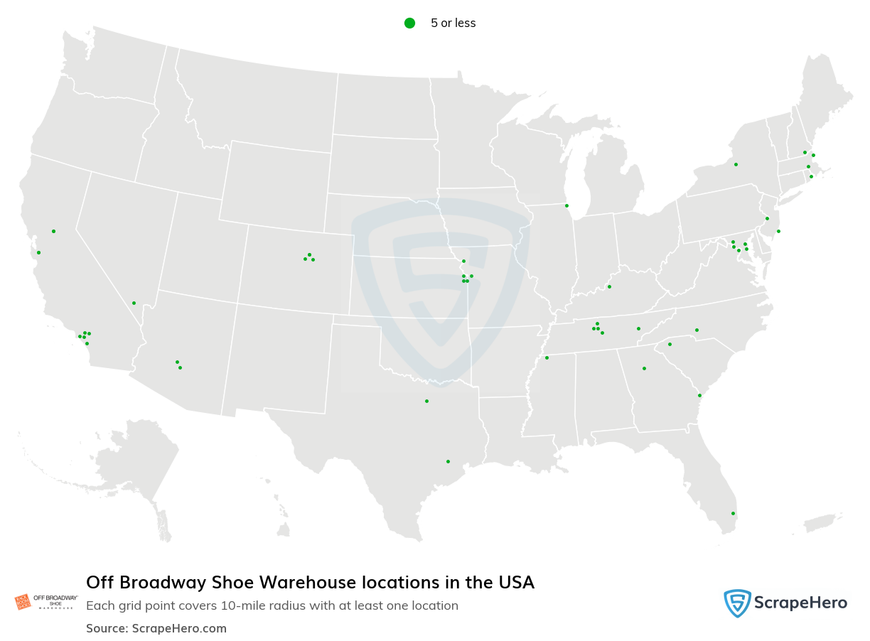 Off Broadway Shoe Warehouse locations