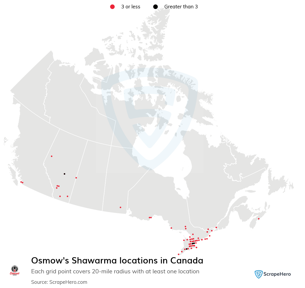 Osmow's Shawarma locations