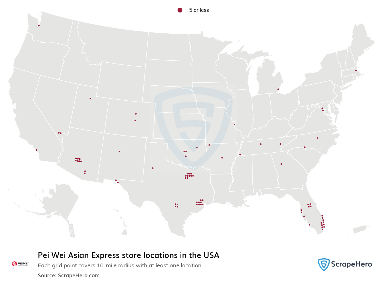 Pei Wei Asian Express store locations