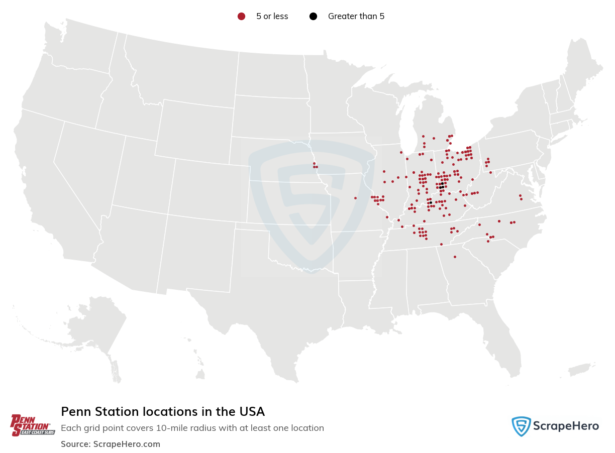 Penn Station locations