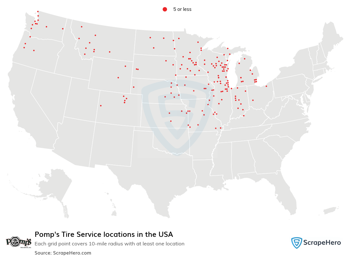 Pomp's Tire Service locations