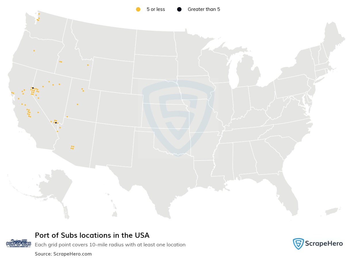 Port of Subs locations