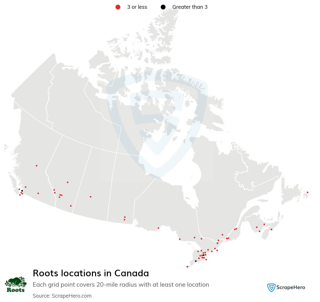 Roots locations