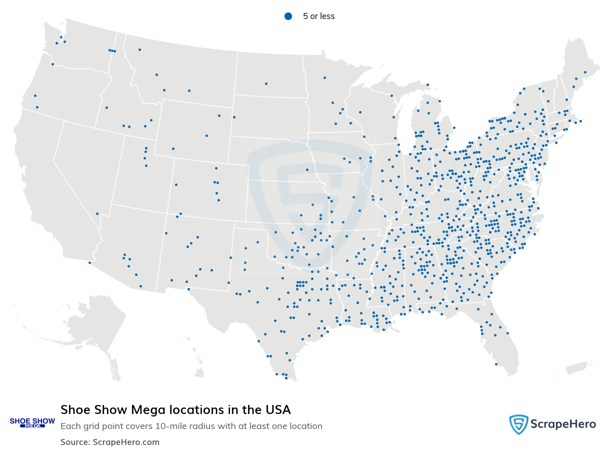 Shoe Show Mega locations