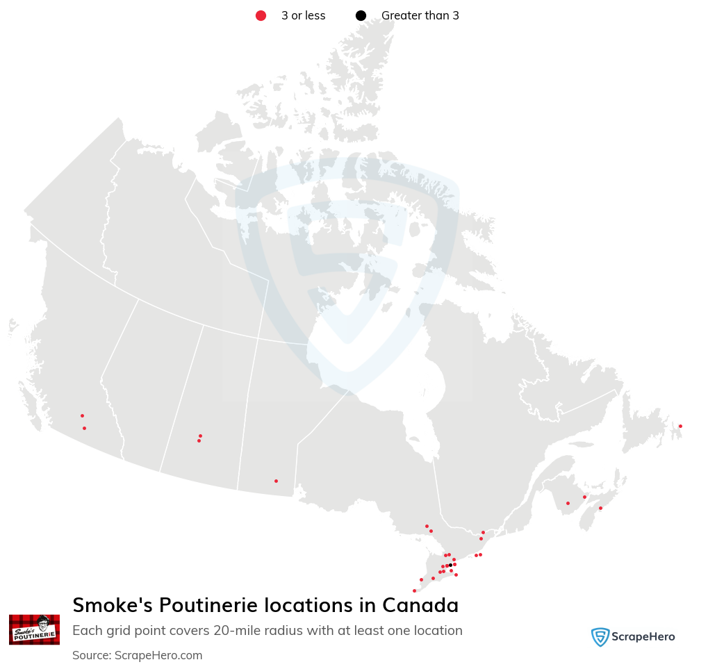 Smoke's Poutinerie locations