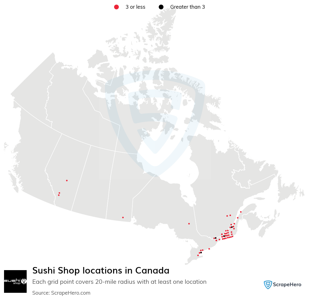 Sushi Shop locations