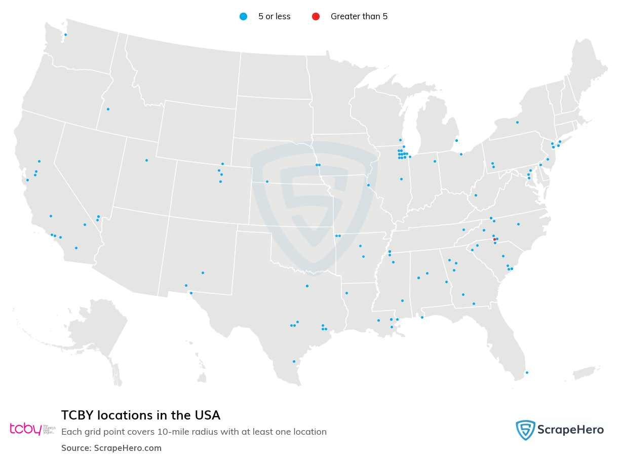 TCBY locations