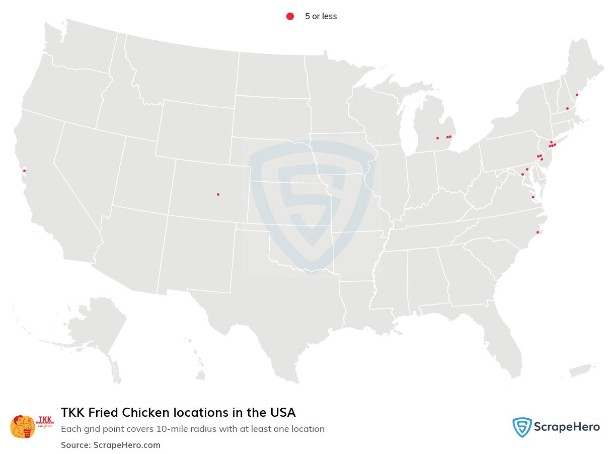 TKK Fried Chicken locations