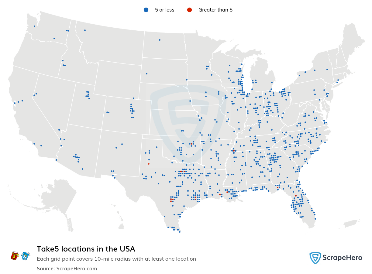 Take5 locations