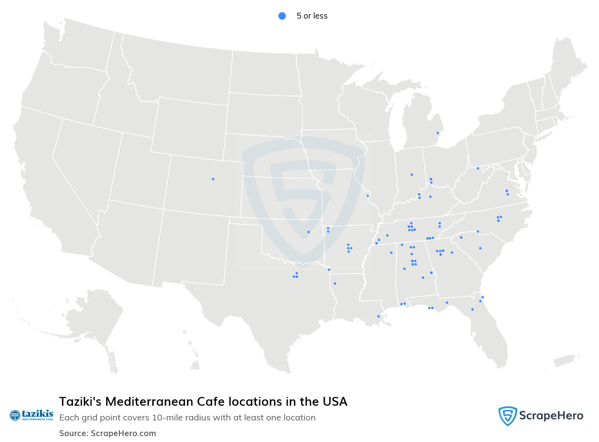 Taziki's Mediterranean Cafe locations