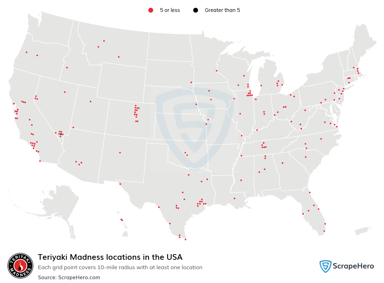 Teriyaki Madness locations