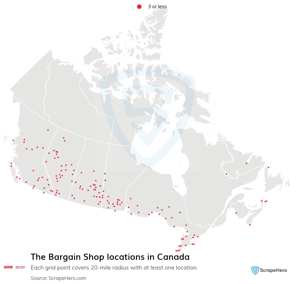 The Bargain Shop locations