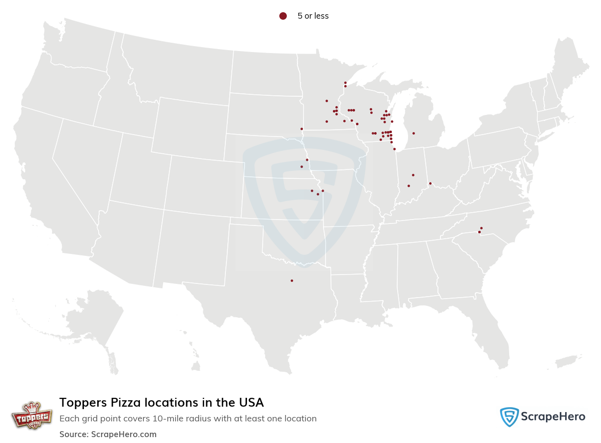 Toppers Pizza locations