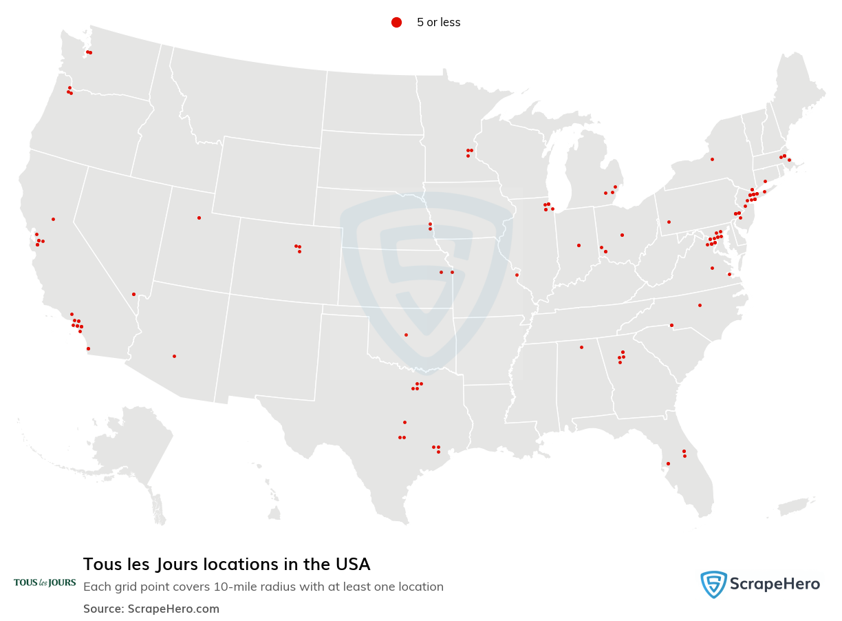 Tous les Jours locations