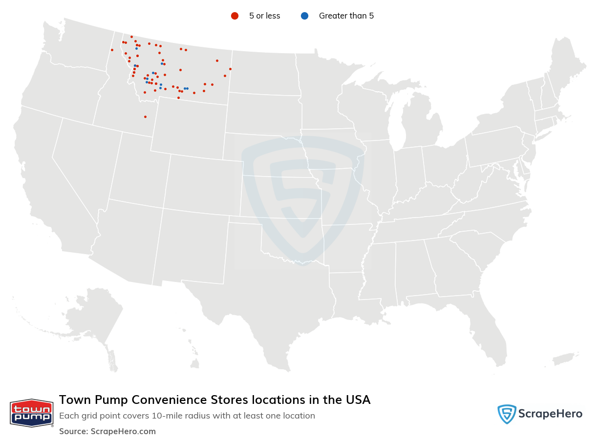 Town Pump Convenience Stores locations