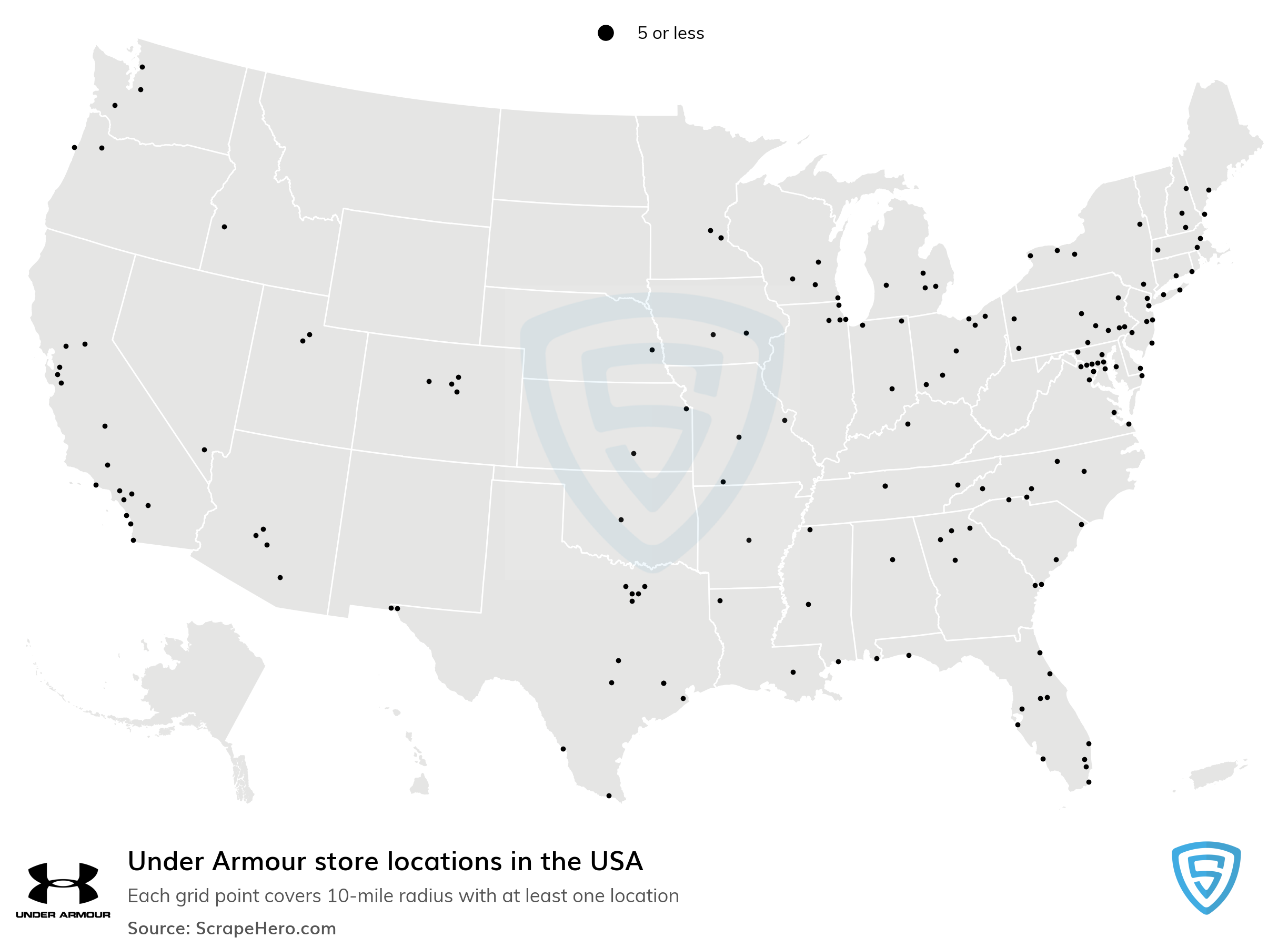 lading hoe tafereel List of all Under Armour store locations in the USA - ScrapeHero Data Store