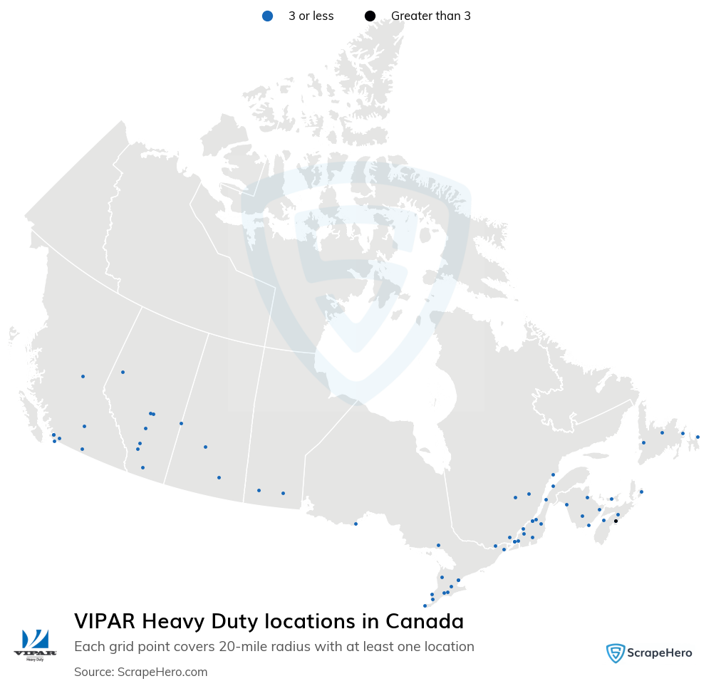 VIPAR Heavy Duty locations