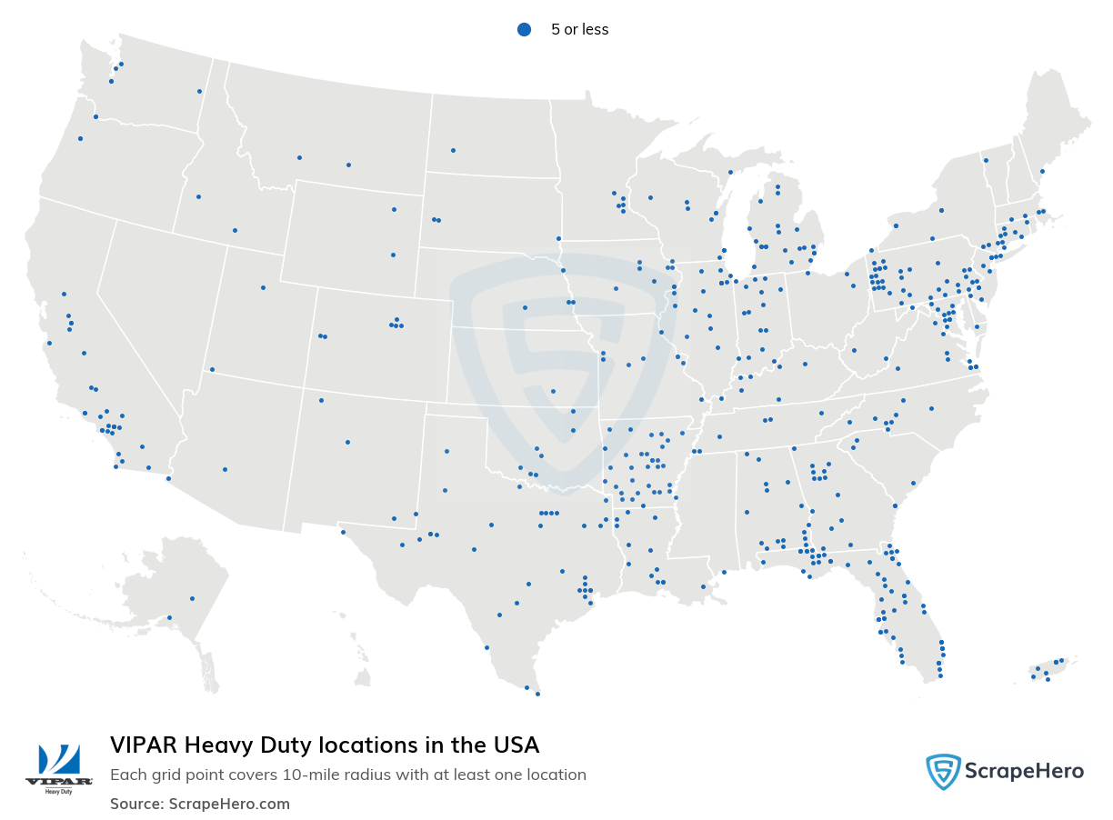 VIPAR Heavy Duty locations