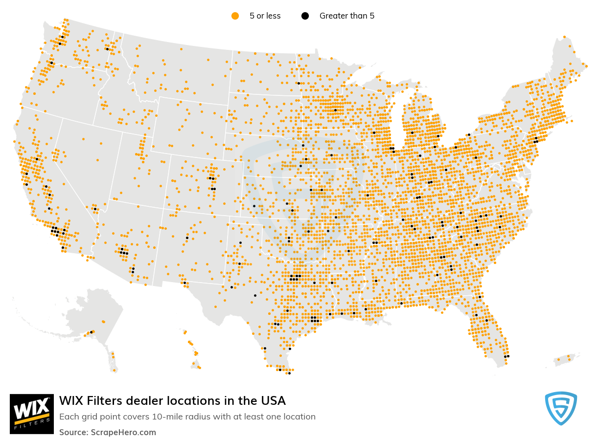 WIX Filters dealer locations