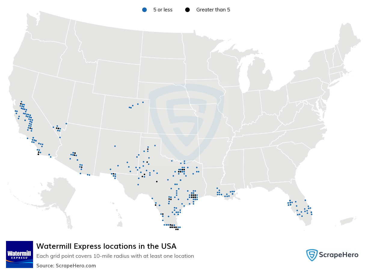 Watermill Express locations