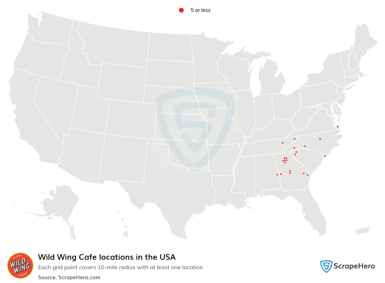 Wild Wing Cafe locations