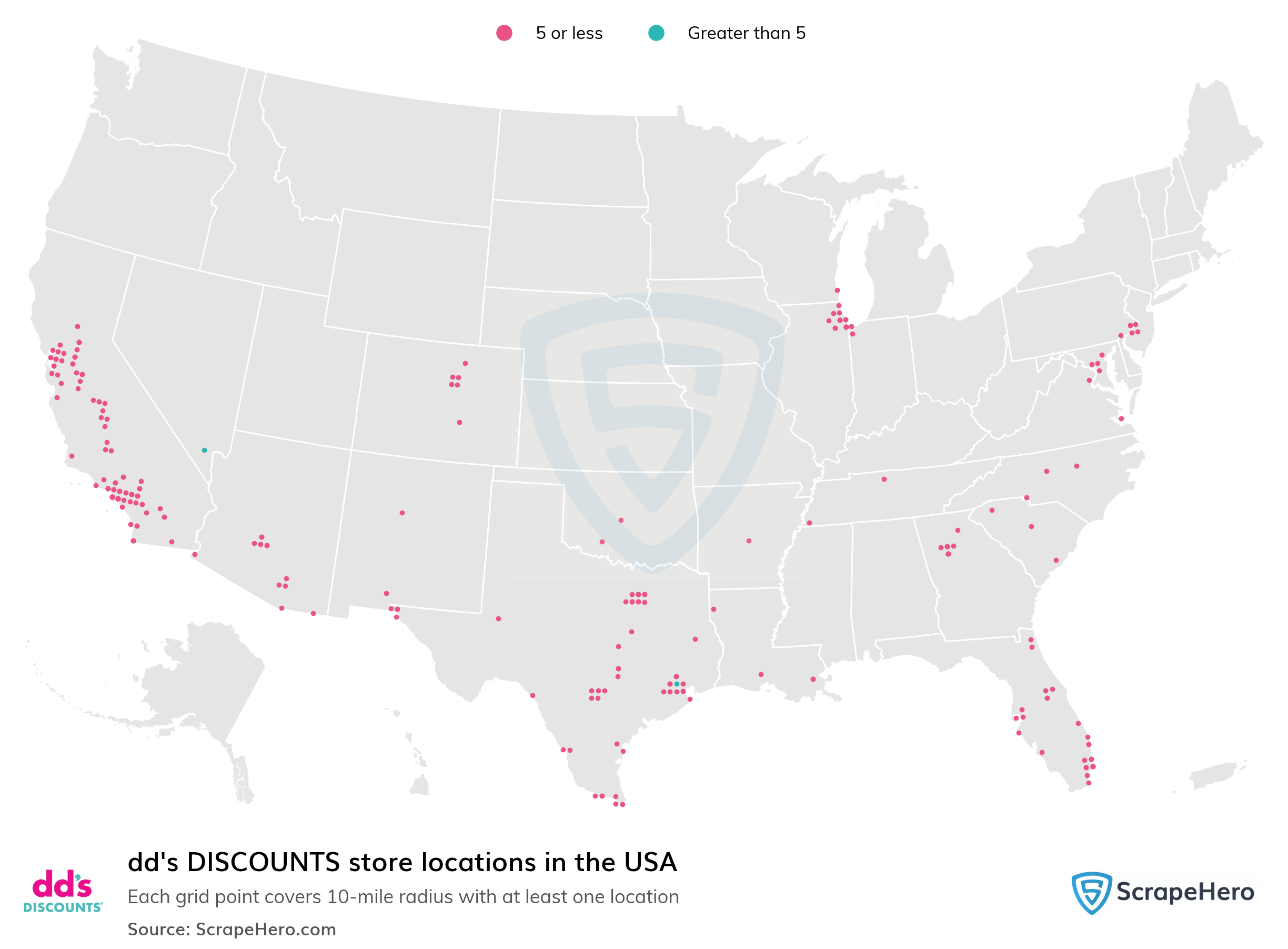 List of all dd's DISCOUNTS store locations in the USA - ScrapeHero Data  Store