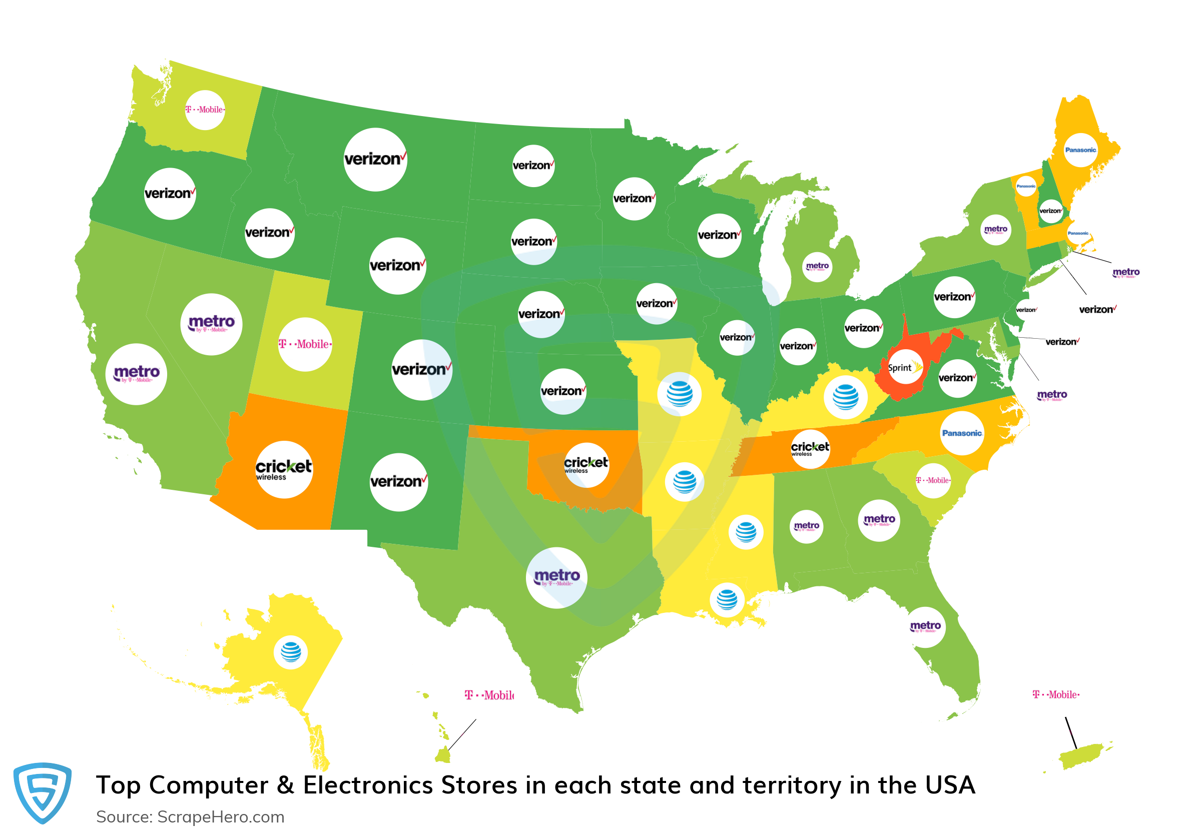 Top Computer And Electronics Stores In Each State And Territory In The Usa 