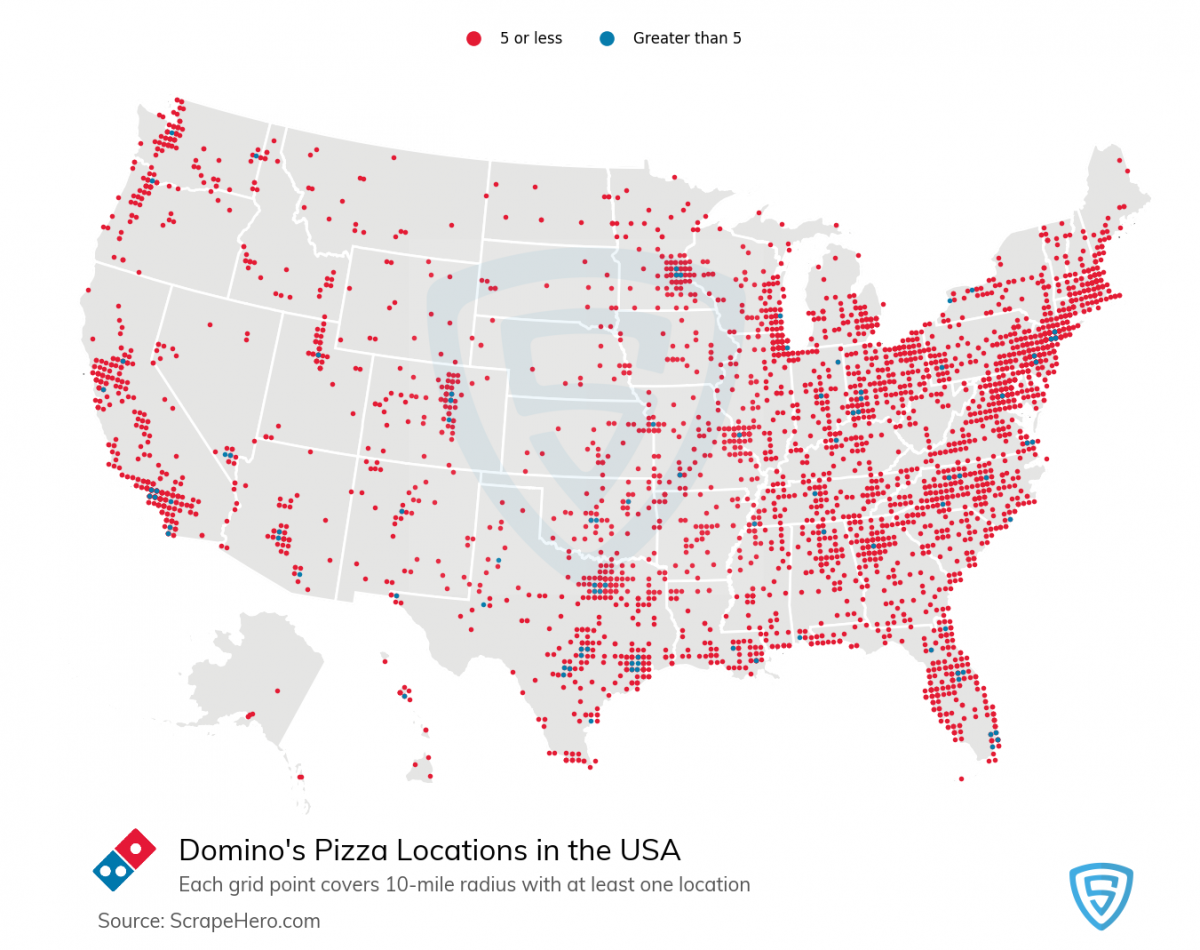 Top Pizza Chains In The US In 2021 Location Analysis   Dominos Pizza Hut Location Map 1200x950 