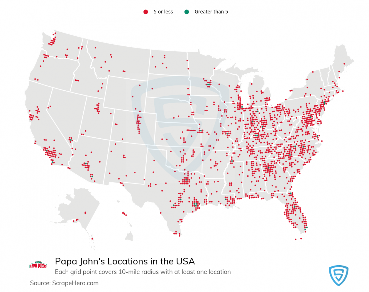 Top Pizza Chains in the US in 2021 - Location Analysis