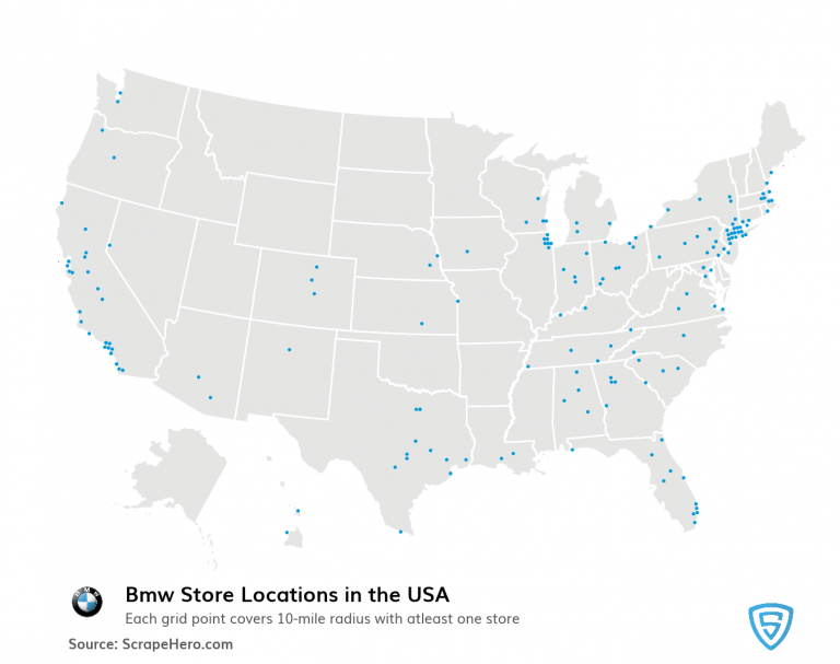 Electric Vehicle Dealerships - Location Analysis - ScrapeHero