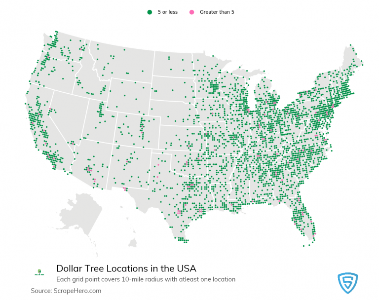 Dollar Stores and where to find them in US - Location Analysis