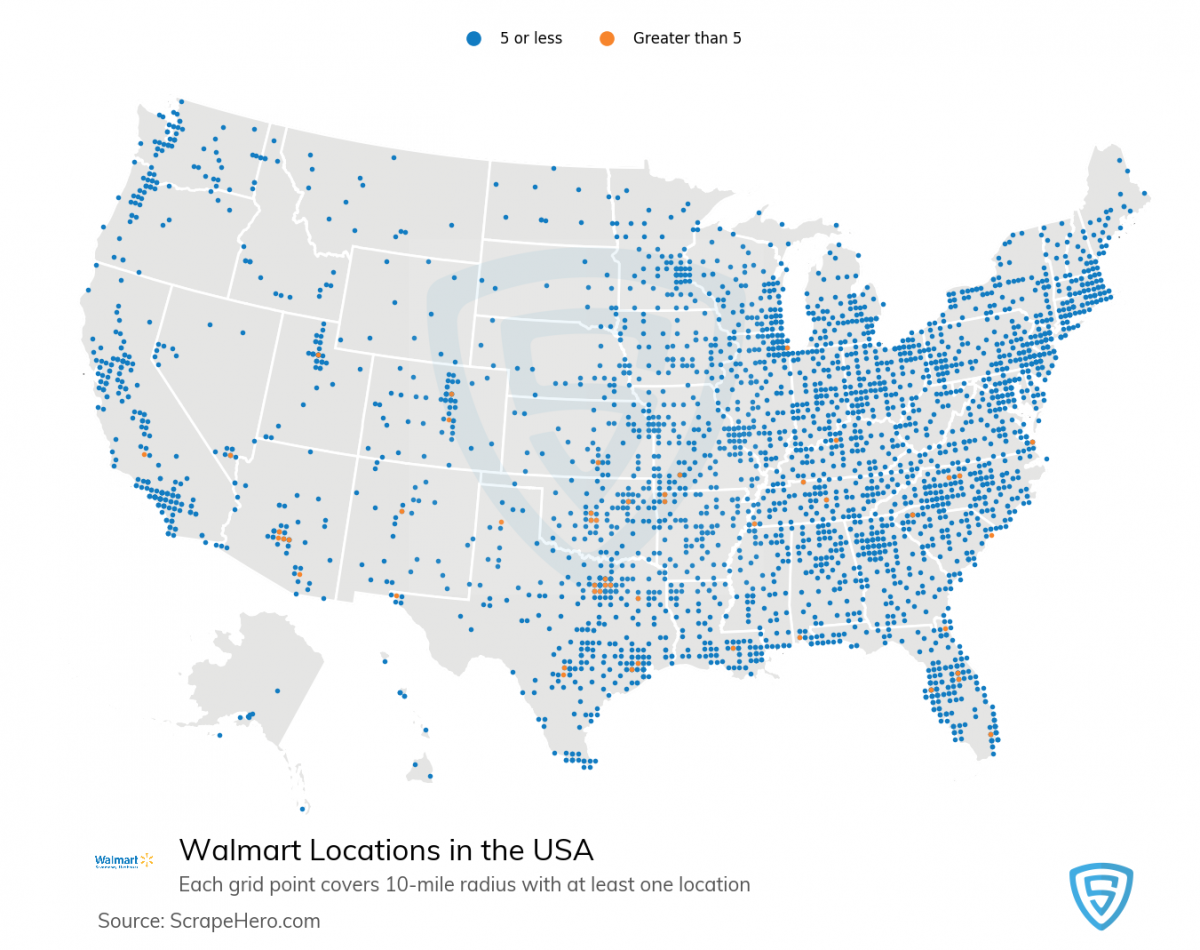 Number of Walmart Stores in USA | 2021 Store Location Analysis