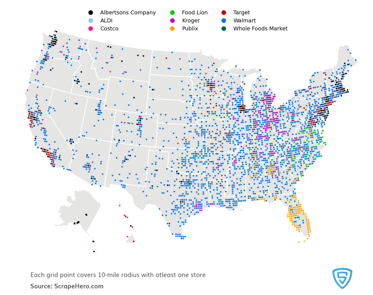 Grocery Chains Offering Curbside Pickup in the US