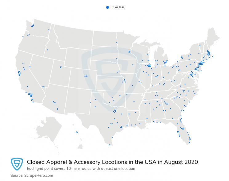 Apparel and Accessory Closures in US - Store Closure Report