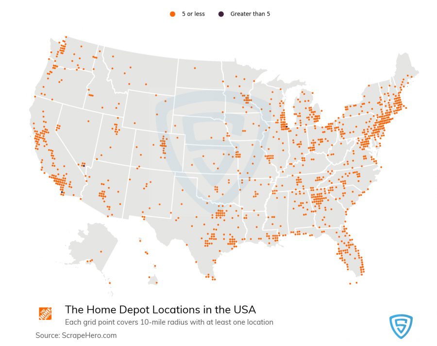 Largest Home Improvement Stores in the US Location Analysis