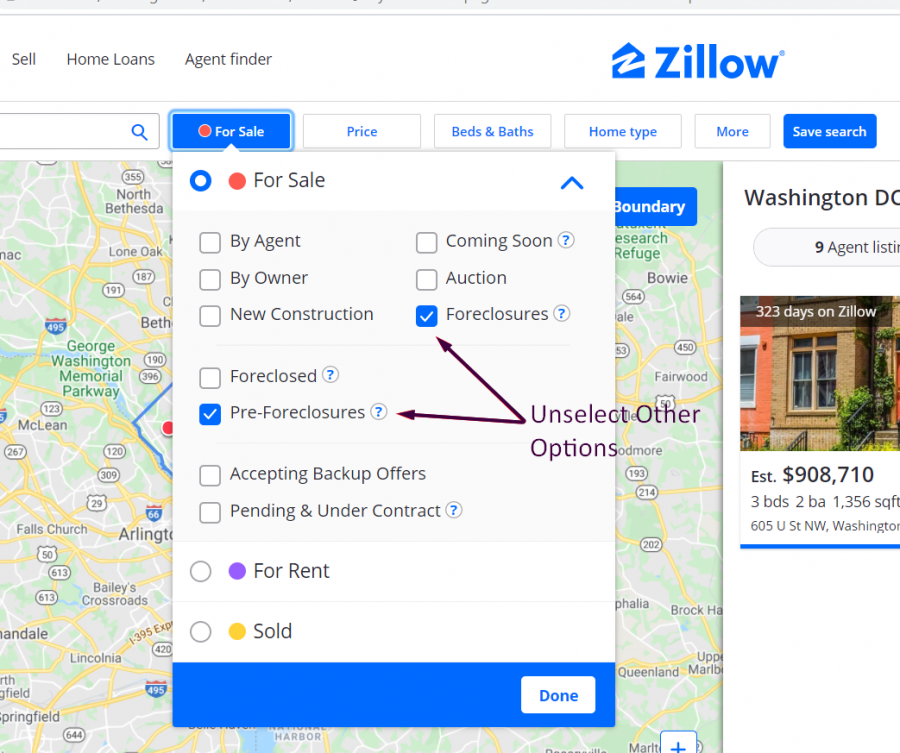 Zillow Foreclosure List