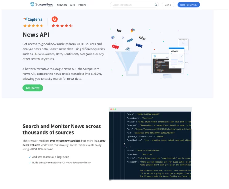 ScrapeHero News API