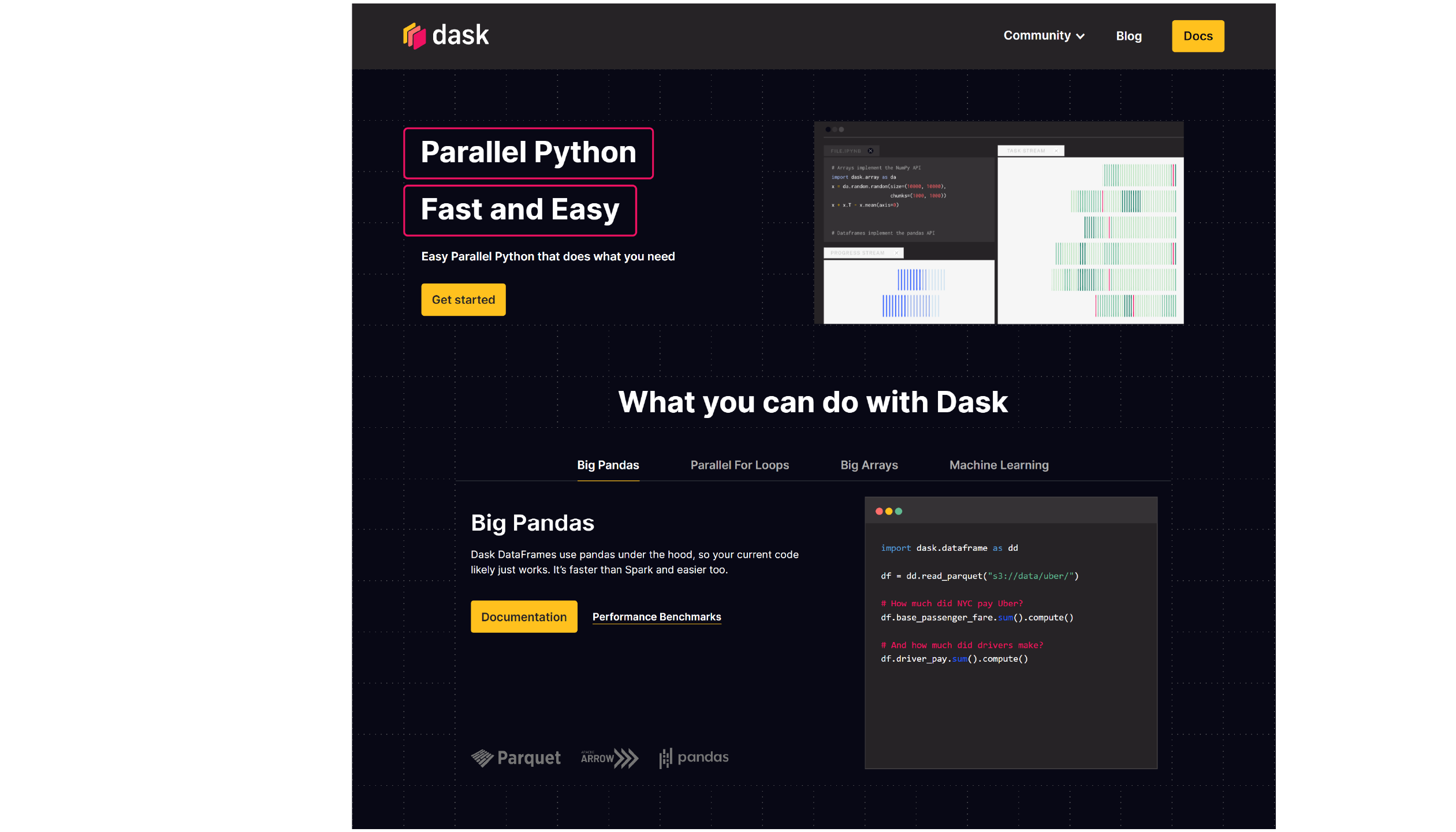 Dask Homepage