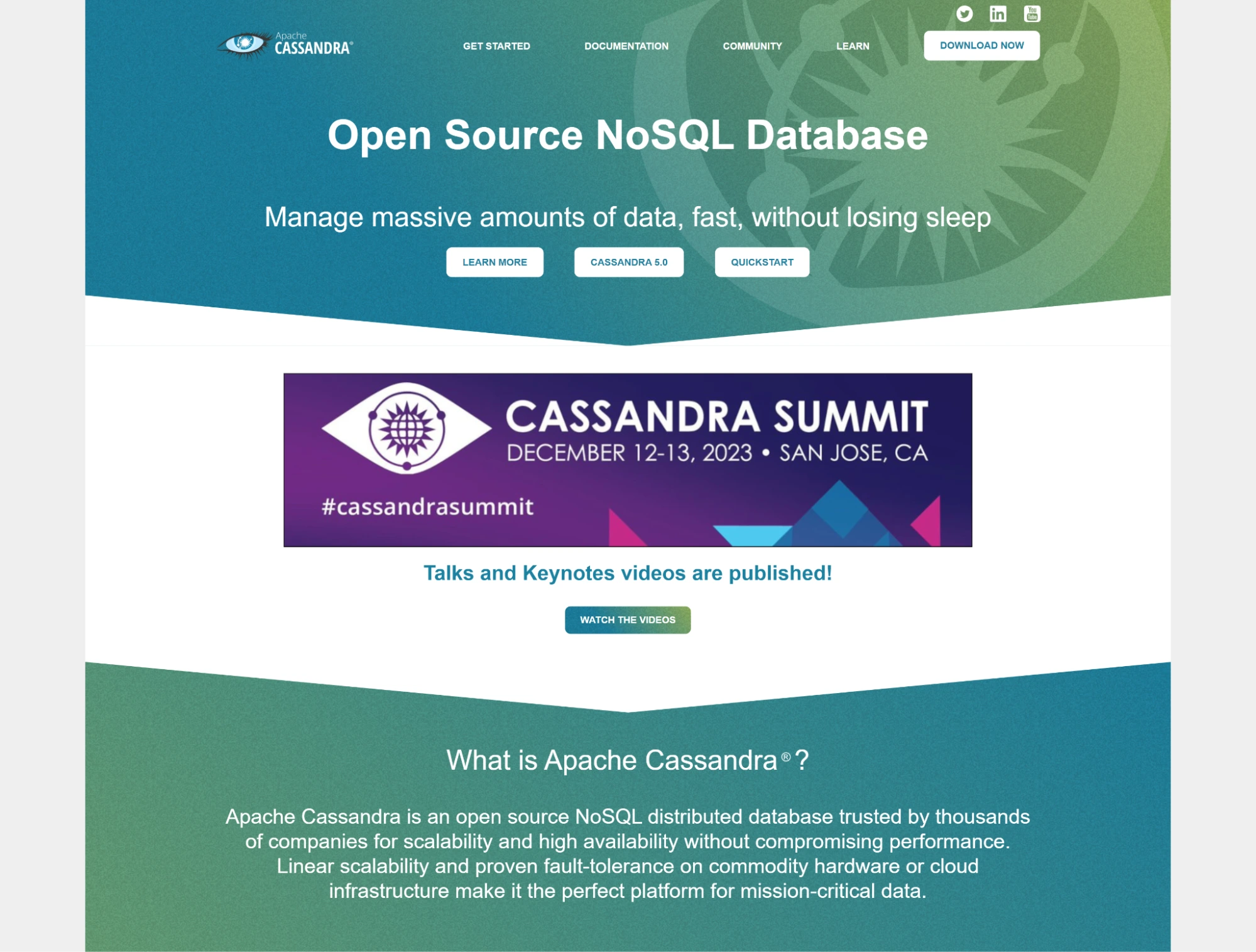 Apache Cassandra Homepage